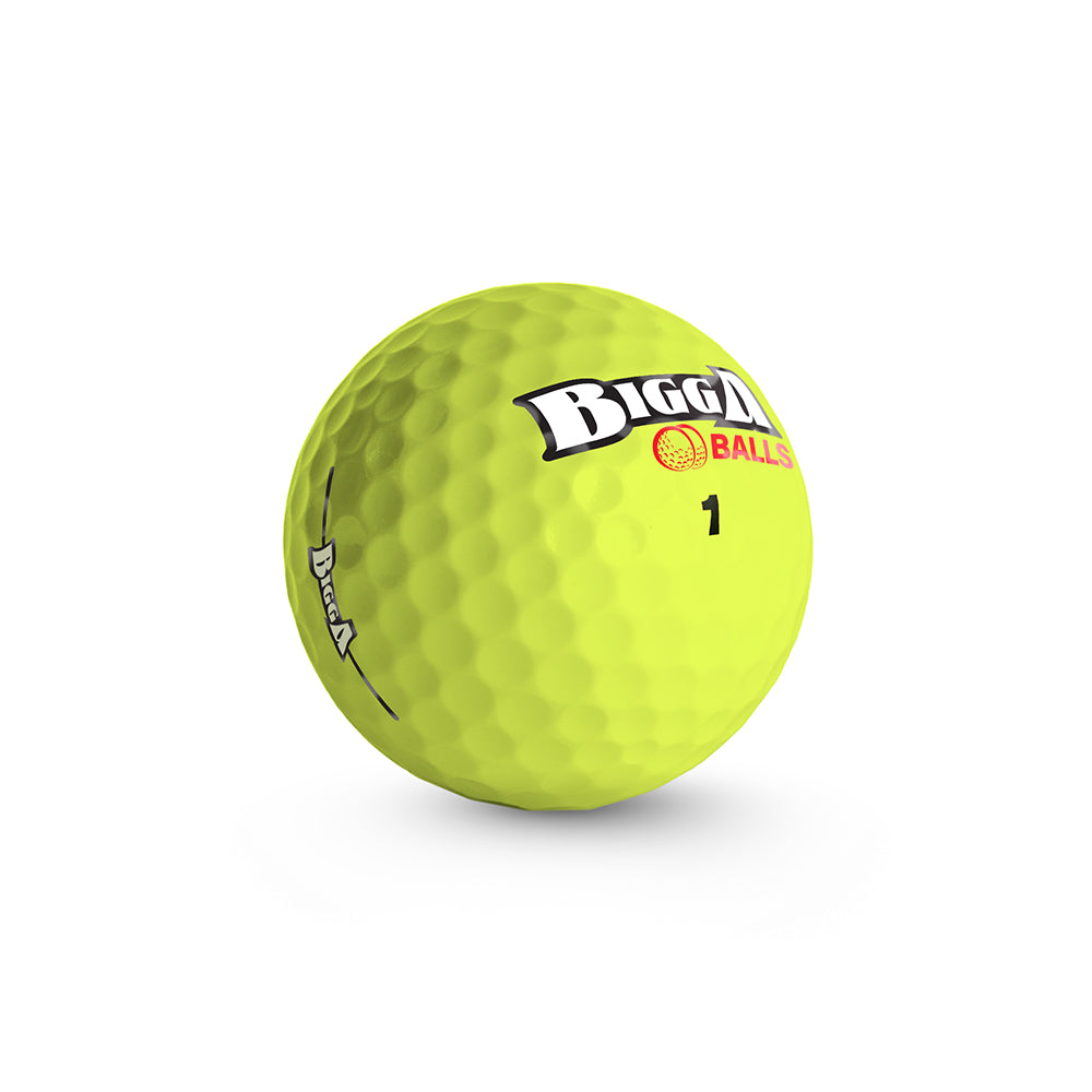 bigga balls yellow golf ball