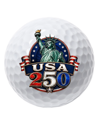 America 250 Custom Logo Golf Balls: 4th of July Edition- White (1 Dozen)