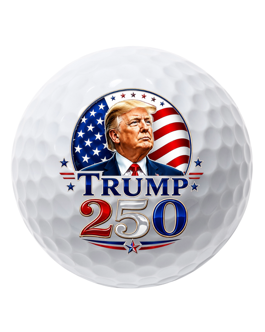 America 250 Custom Logo Golf Balls: 4th of July Edition- White (1 Dozen)