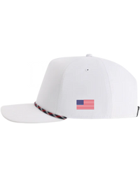 LIMITED EDITION: July 4th Bigga Golf White Rope Cap