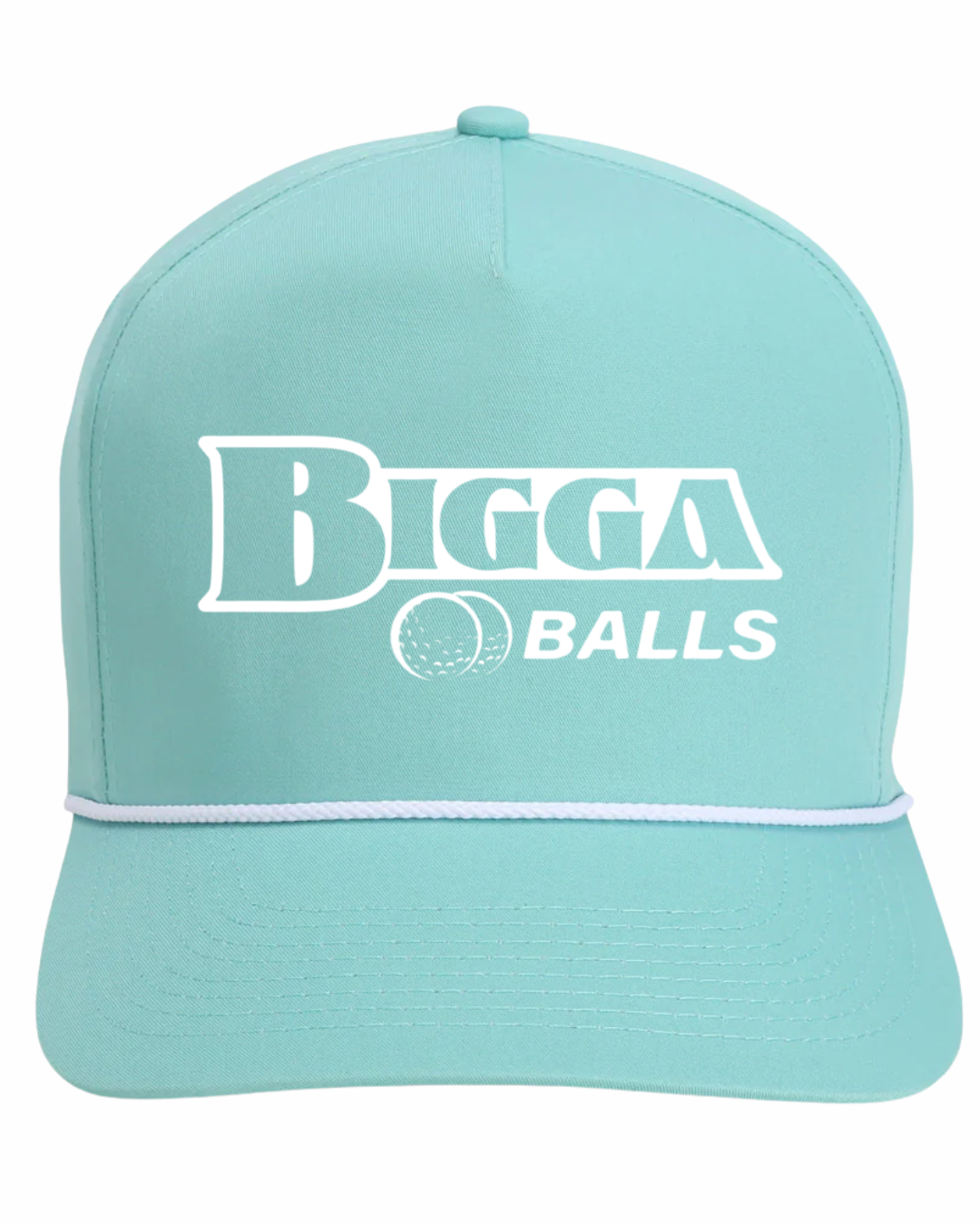 Bigga Balls Sea Green/White Barnes Cotton Rope Cap